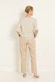 Leerlook broek met ceintuur