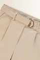 Leerlook broek met ceintuur