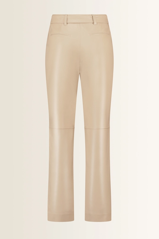 Leerlook broek met ceintuur
