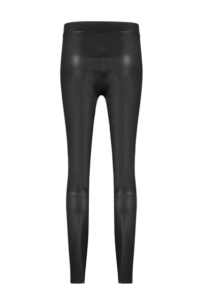 Legging van stretch leer