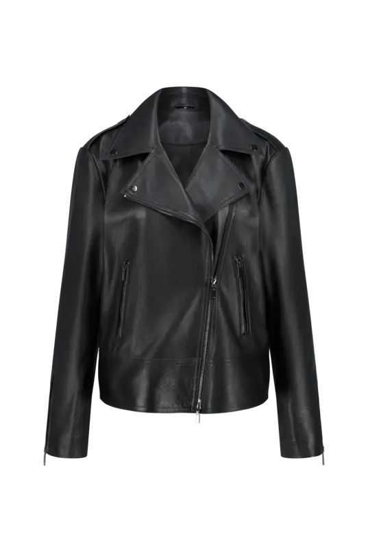 Leren bikerjack