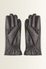 Leren handschoenen met elastische pols