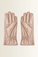 Leren handschoenen met elastische pols