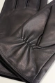 Leren handschoenen met elastische pols