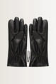 Leren handschoenen met rits