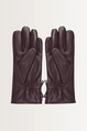 Leren handschoenen met rits