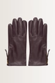 Leren handschoenen met rits