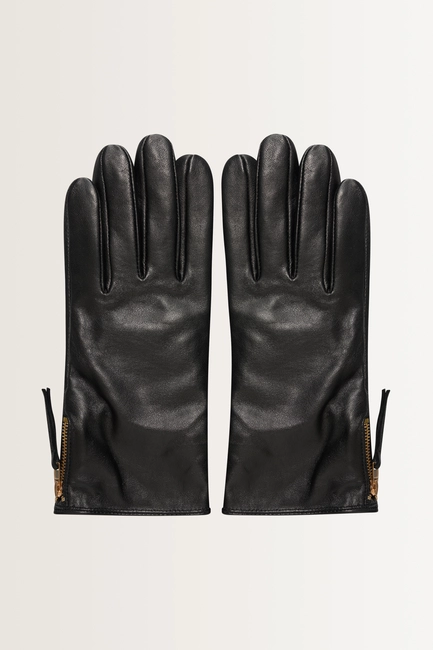 Leren handschoenen met rits