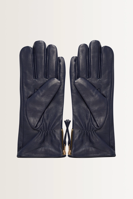 Leren handschoenen met rits