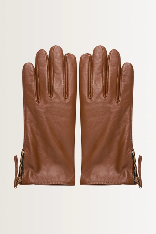 Leren handschoenen met rits