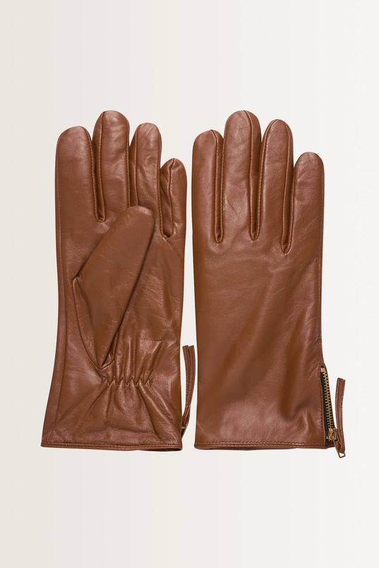 Leren handschoenen met rits