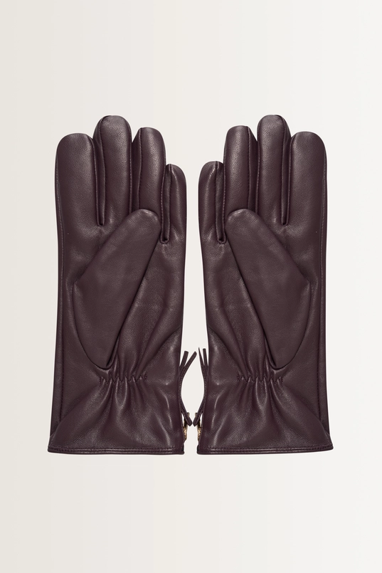 Leren handschoenen met rits