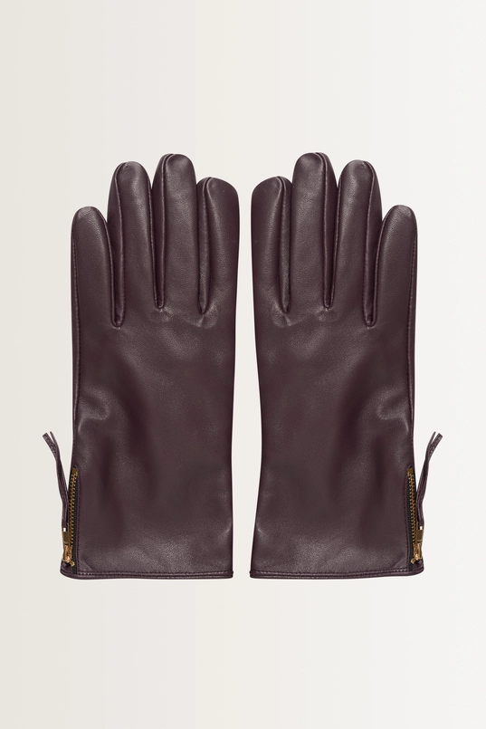 Leren handschoenen met rits