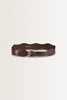 Leren riem met golvend patroon