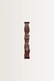 Leren riem met golvend patroon
