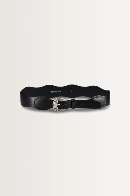 Leren riem met golvend patroon