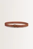 Leren riem met metalen details