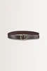 Leren riem met ovale gesp