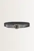 Leren riem met ovale gesp