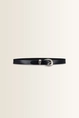 Leren riem met ovale gesp