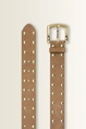 Leren riem met ronde studs