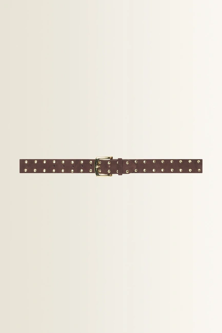Leren riem met ronde studs
