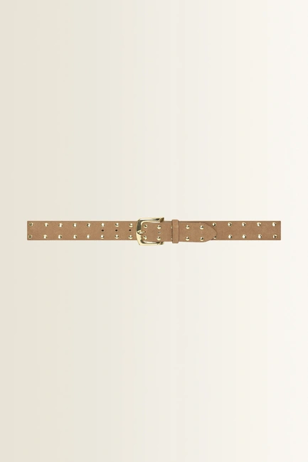 Leren riem met ronde studs