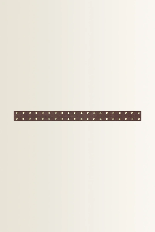 Leren riem met ronde studs