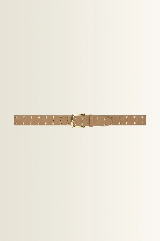 Leren riem met ronde studs