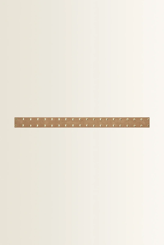 Leren riem met ronde studs