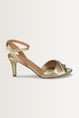 Leren sandalen met hak