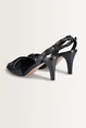 Leren sandalen met hak