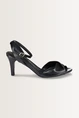 Leren sandalen met hak