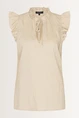 Licht getailleerde blouse met rucherand