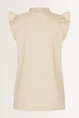 Licht getailleerde blouse met rucherand