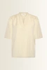 Licht glanzende blouse met V-hals