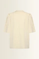 Licht glanzende blouse met V-hals