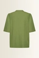 Licht glanzende blouse met V-hals