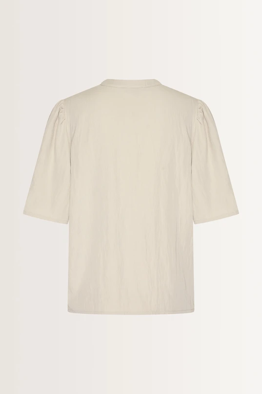 Licht glanzende blouse met V-hals