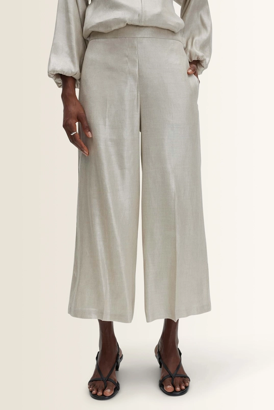 Licht glanzende broek Catsby cropped wide Someday