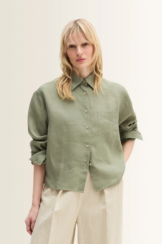 Linnen blouse met borstzak Marc O’Polo