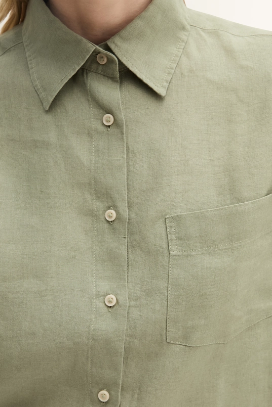 Linnen blouse met borstzak Marc O’Polo