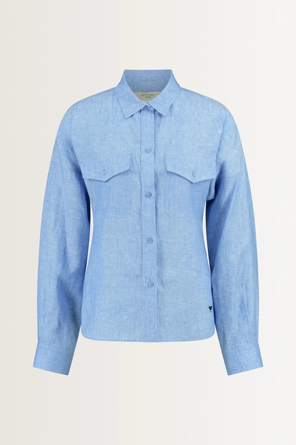 Linnen blouse met borstzakken Spoleto Max Mara Weekend