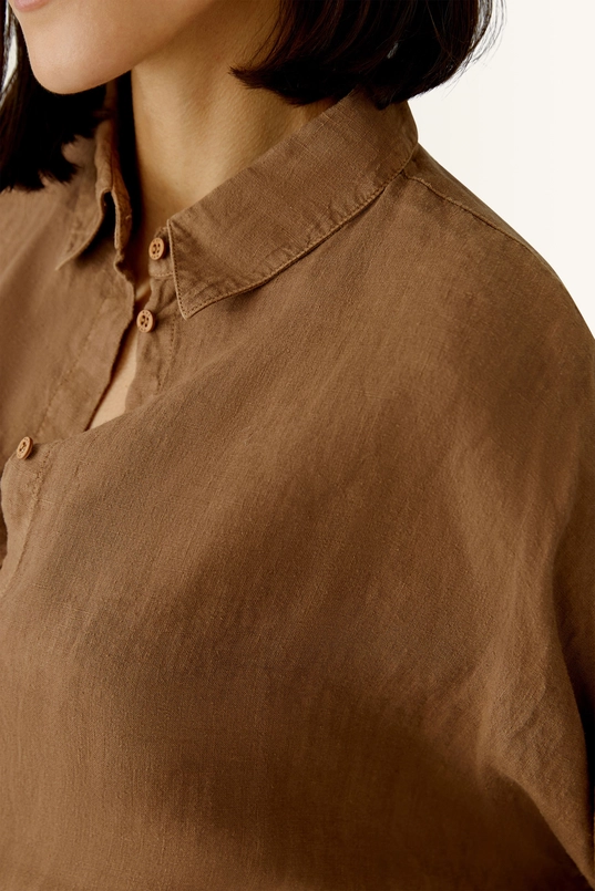 Linnen blouse met doorknoopsluiting OUI