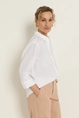 Linnen blouse met overhemdkraag