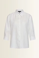 Linnen blouse met overhemdkraag