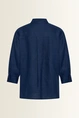 Linnen blouse met overhemdkraag