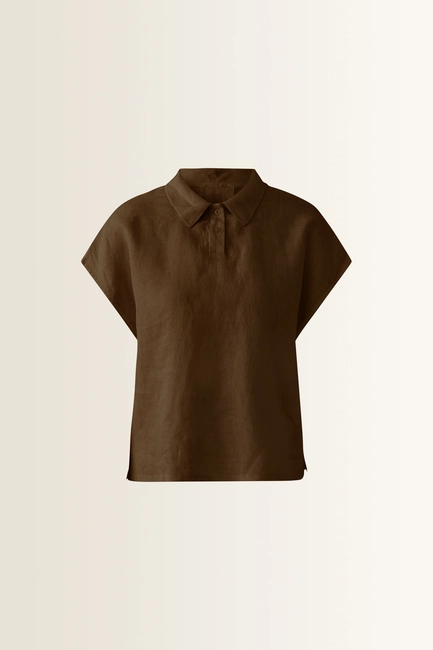 Linnen blouse met polokraag OUI