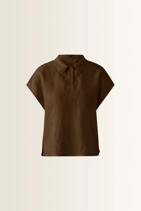 Linnen blouse met polokraag OUI