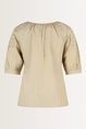Linnen-katoen blouse met bladmotief